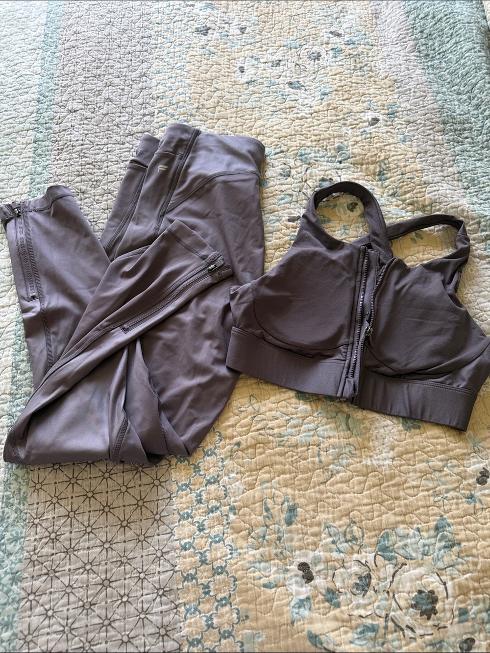 Fabletics Women's Two-Piece Active Set in Dusty Purple